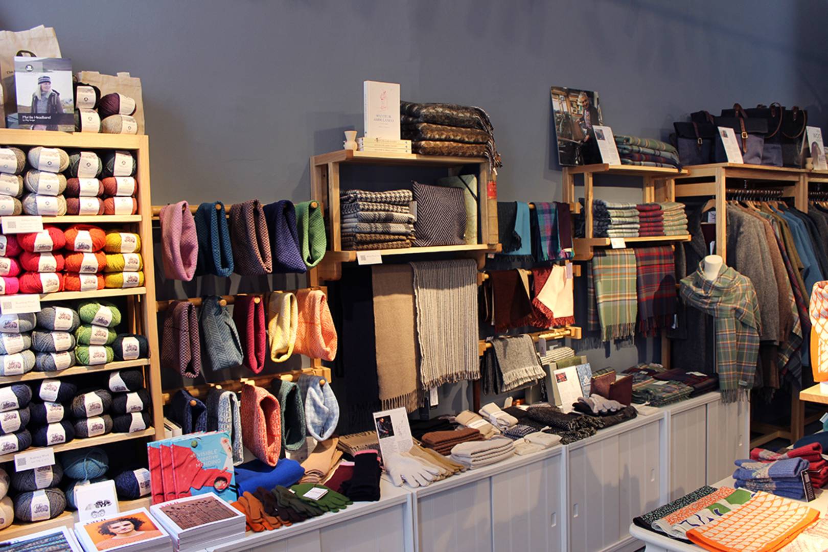 Display of Scottish textiles