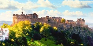 Edinburgh Castle on a hill