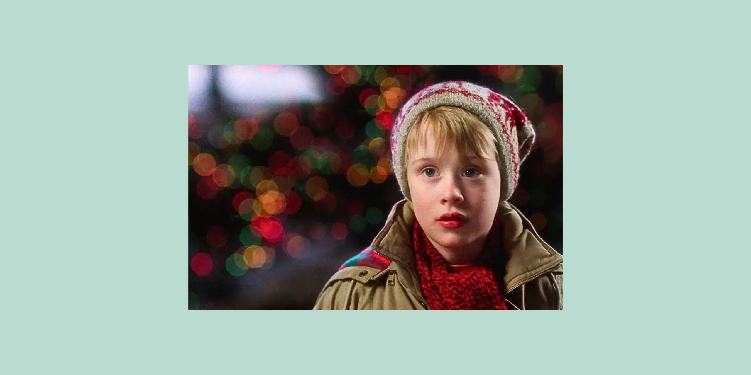 Kevin McCallister wearing his famous knitted beanie