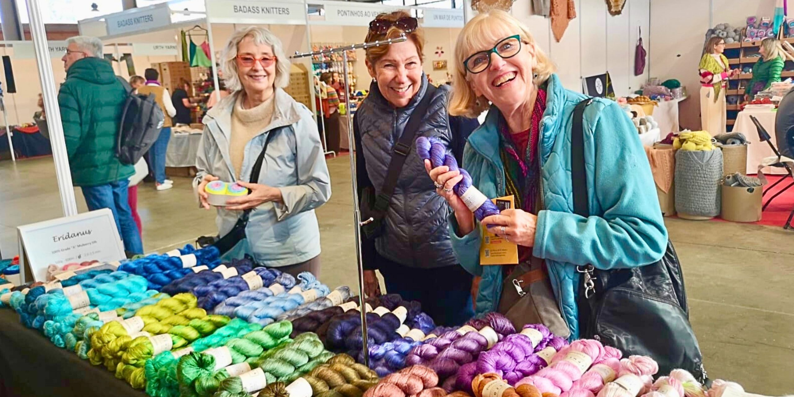 3 happy women at the festival