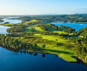 Green landscape and lakes