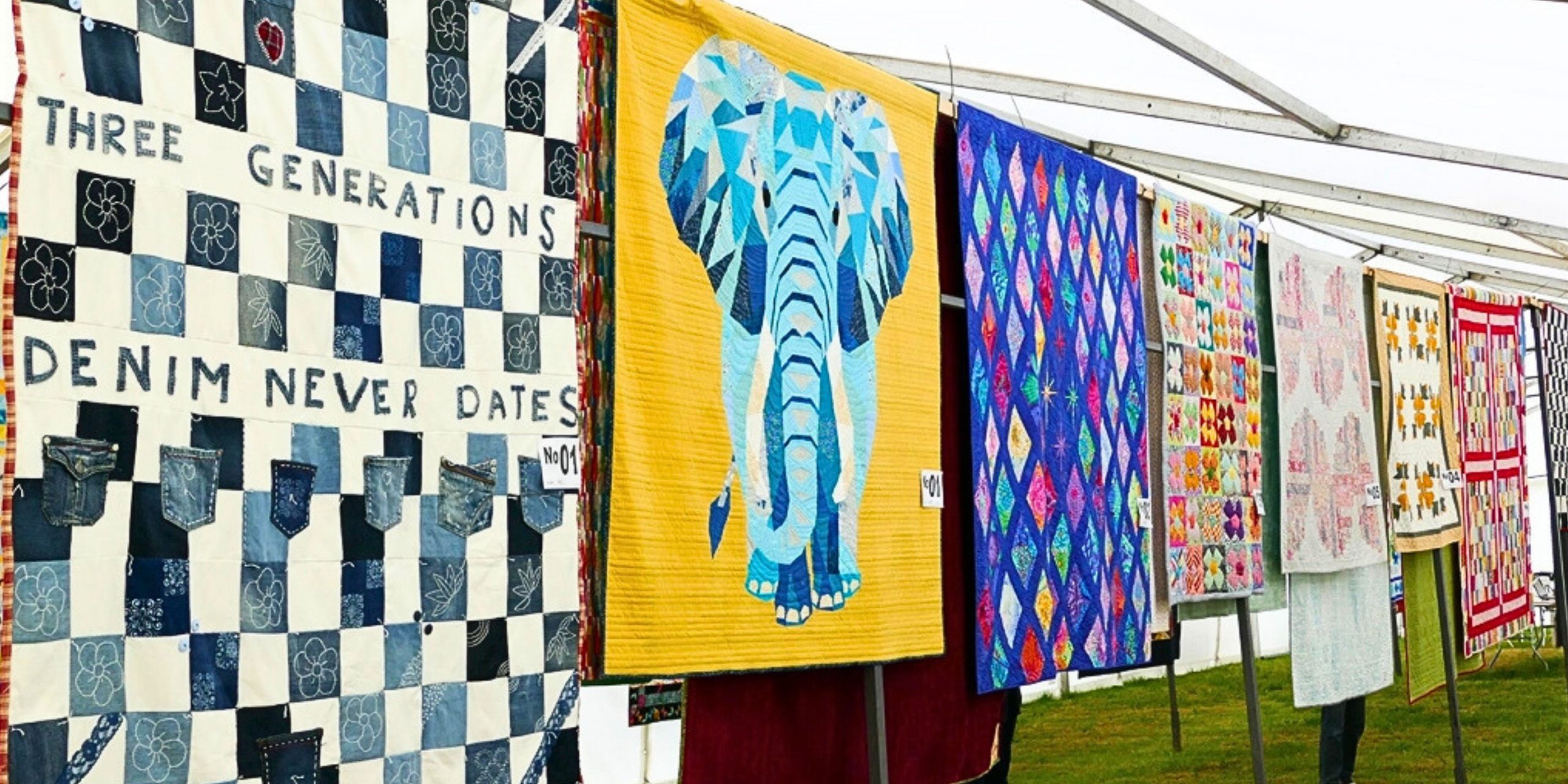 Hanging quilted designs