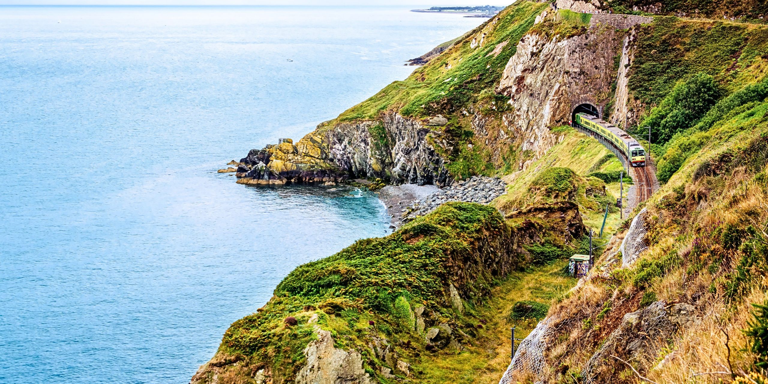 Coastal railway tracks