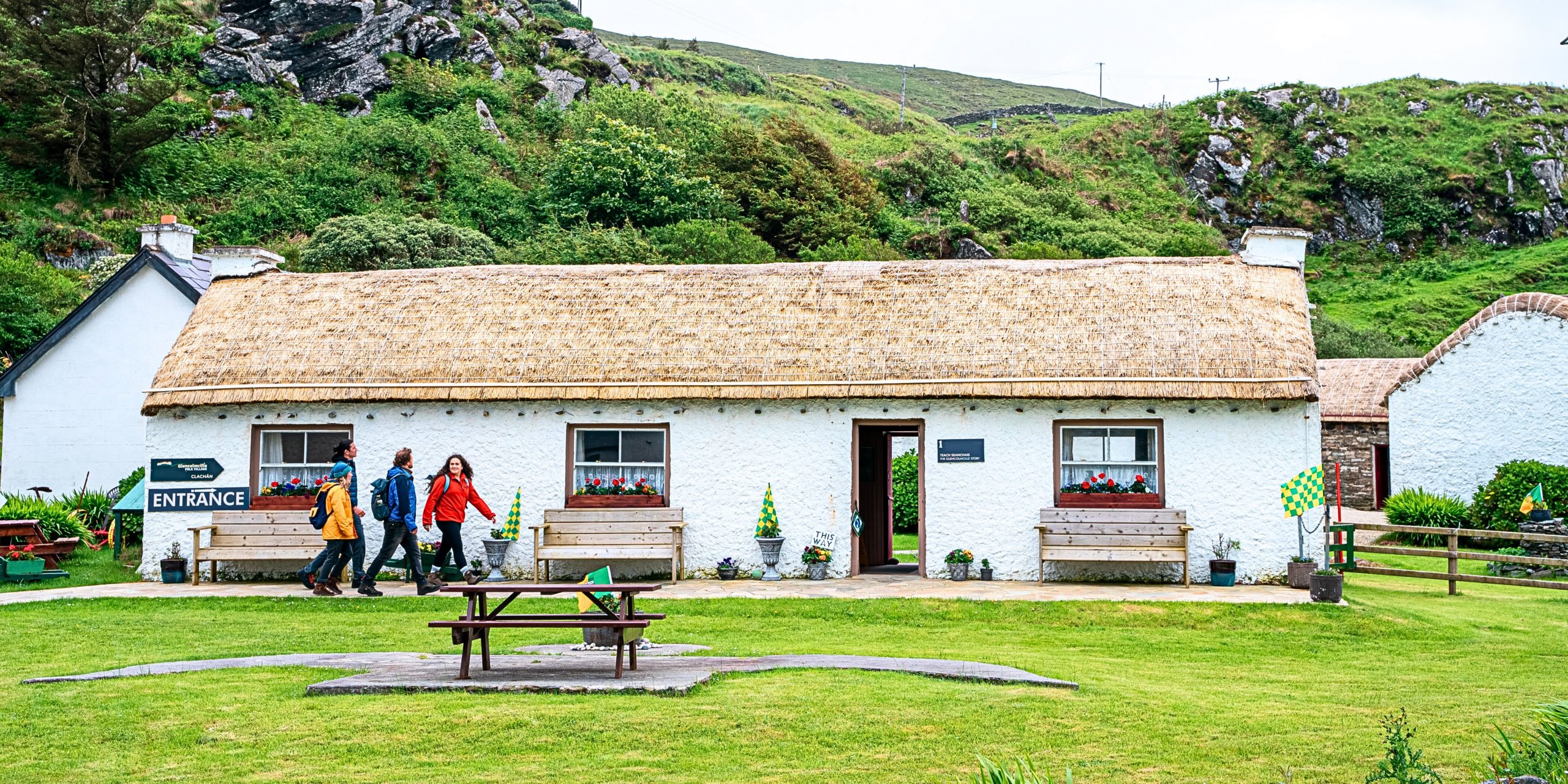 Thatched cottage in the folk village