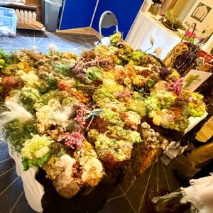 Needle felted garden display